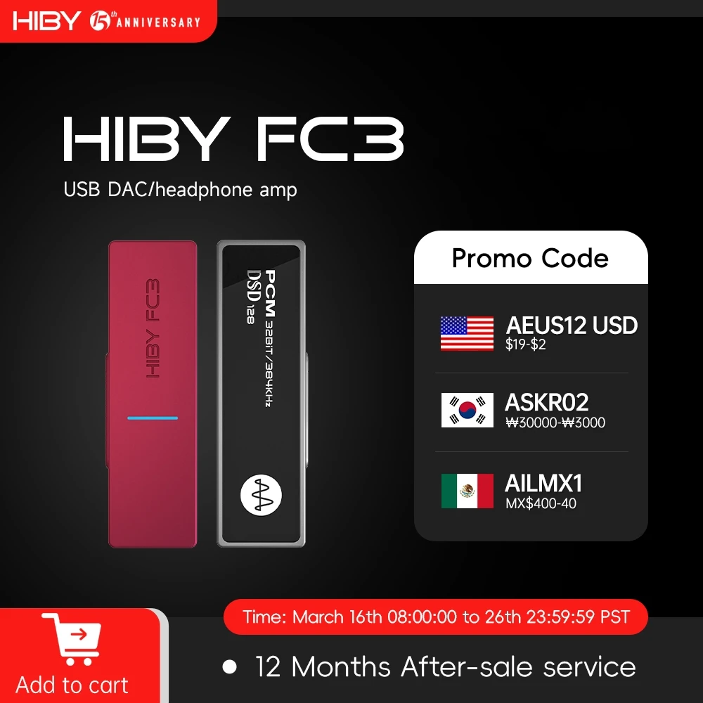 Hiby FC3 přenosné MQA 8X dongle typ C USB DAC audio hifi dekodér sluchátka zesilovač DSD128 3.5 hever pro Android ios maca win10