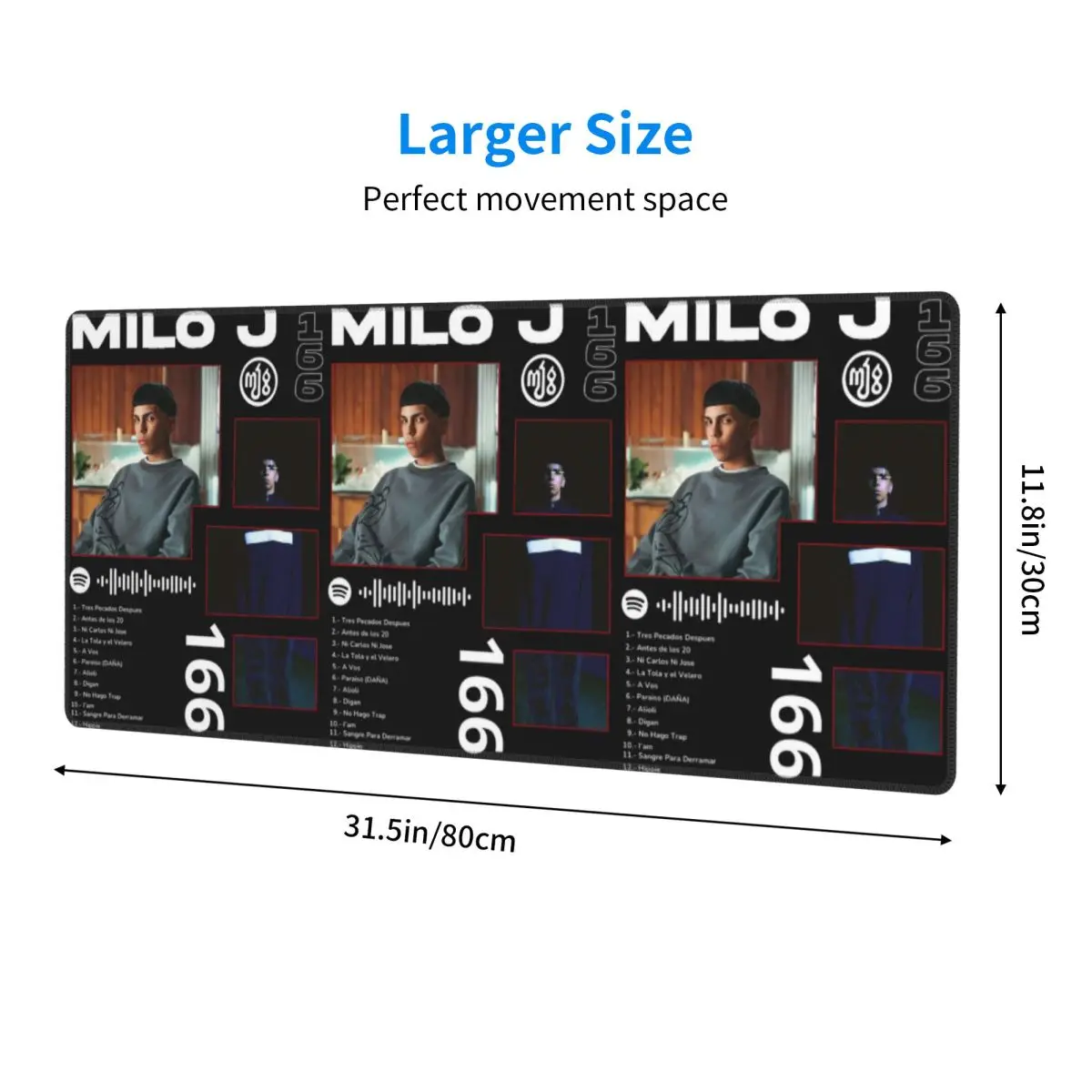 Large Mouse Pad Rapper Milo J 166 Album Deluxe Gamer PC Laptop Mats Keyboard Carpet Computer Gaming Office Accessories Desk Mat