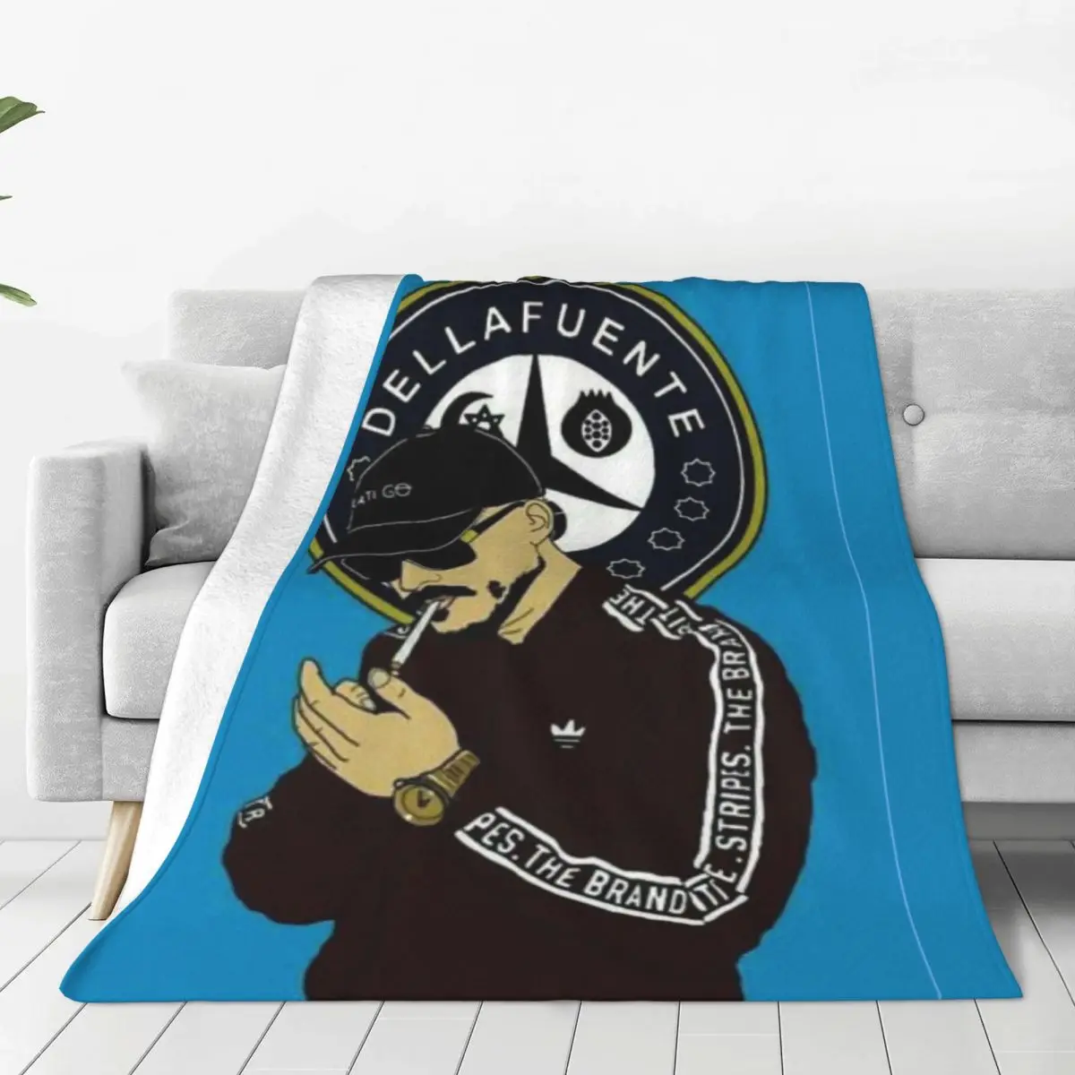 3D Print Dellafuente Blankets Comfortable Soft Flannel Summer Spanish Rock Rapper Throw Blanket for Couch Car Bed