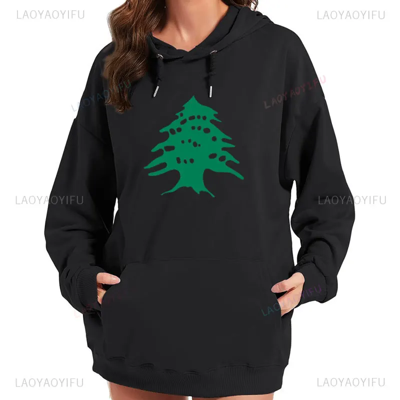 Lebanon Flag Hoodie Harajuku Patterned Casual Winter Trendy Girl Pullover Sweatshirts Winter Comic Elegant Printed Unisex Hoodie