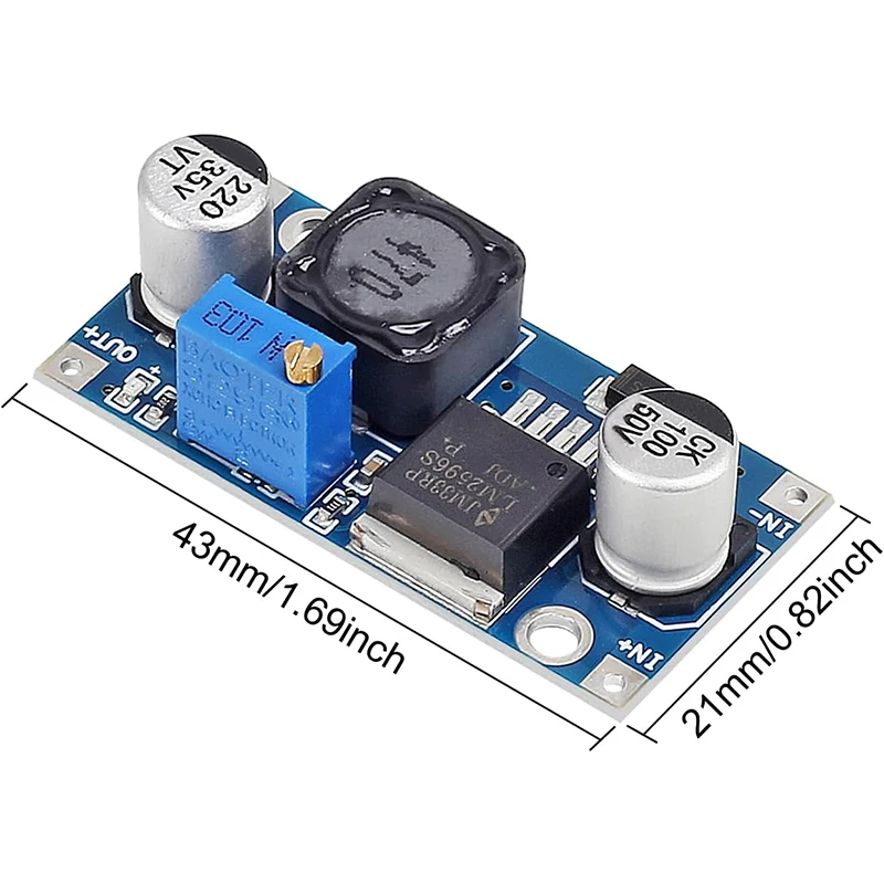 20 قطعة LM2596 LM2596S DC-DC تنحى متغير فولت منظم المدخلات 3.0-40 فولت الناتج 1.5-35 فولت قابل للتعديل محول فرق الجهد الإلكترونية #3