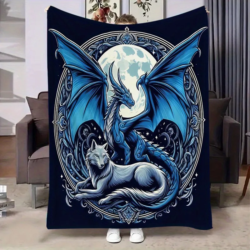 

Синее одеяло Forget-Me-Not — модное фланелевое одеяло с цветочным принтом