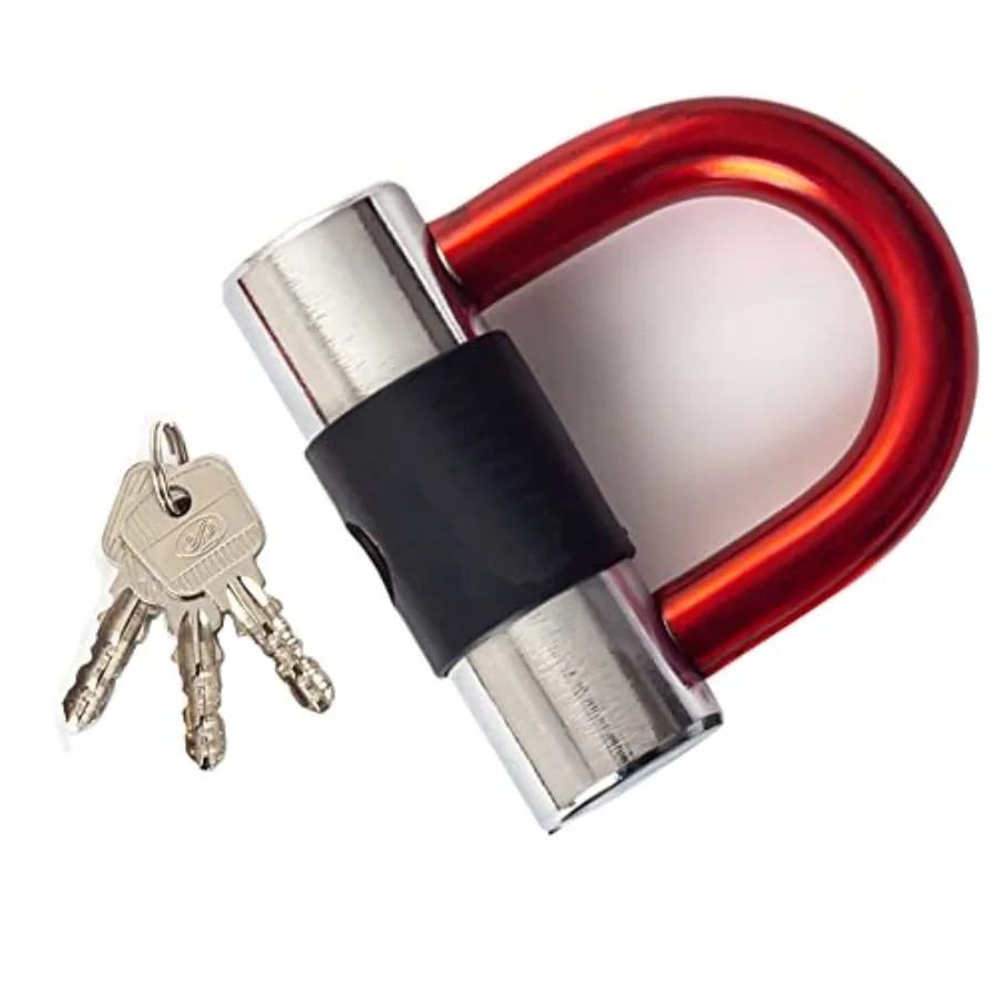 

Сверхмощный противоугонный мотоциклетный замок с скобой 16 мм и ключами Компактный мини-велосипедный замок для максимальной безопасности велосипедов Motorc