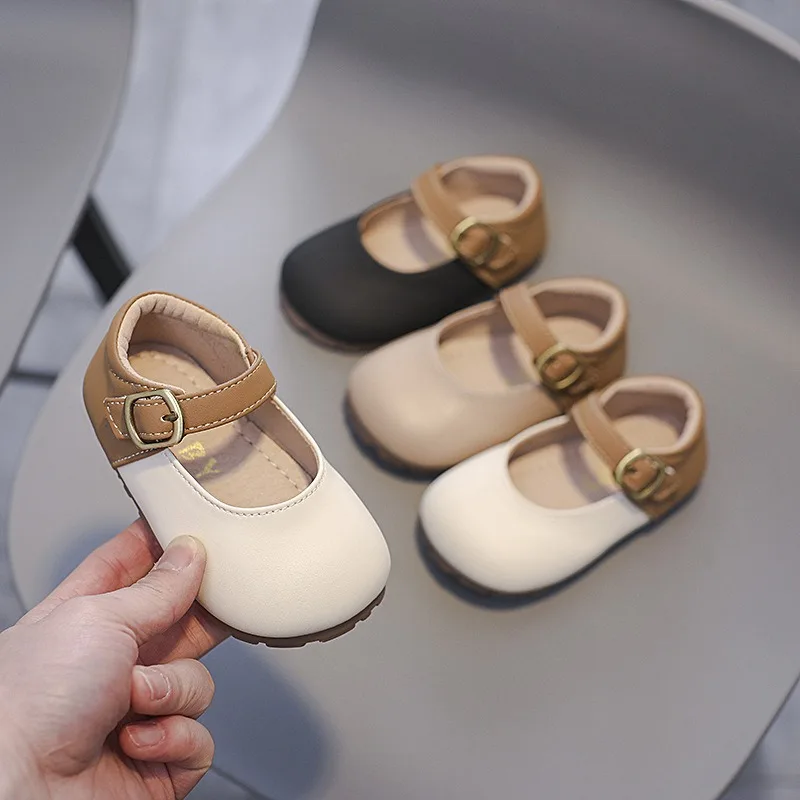 

Baby Girls Leather Shoes Spring Autumn Kids Princess Shoes Comfortable Soft Sole Non-slip Children Lightweight Casual Shoes