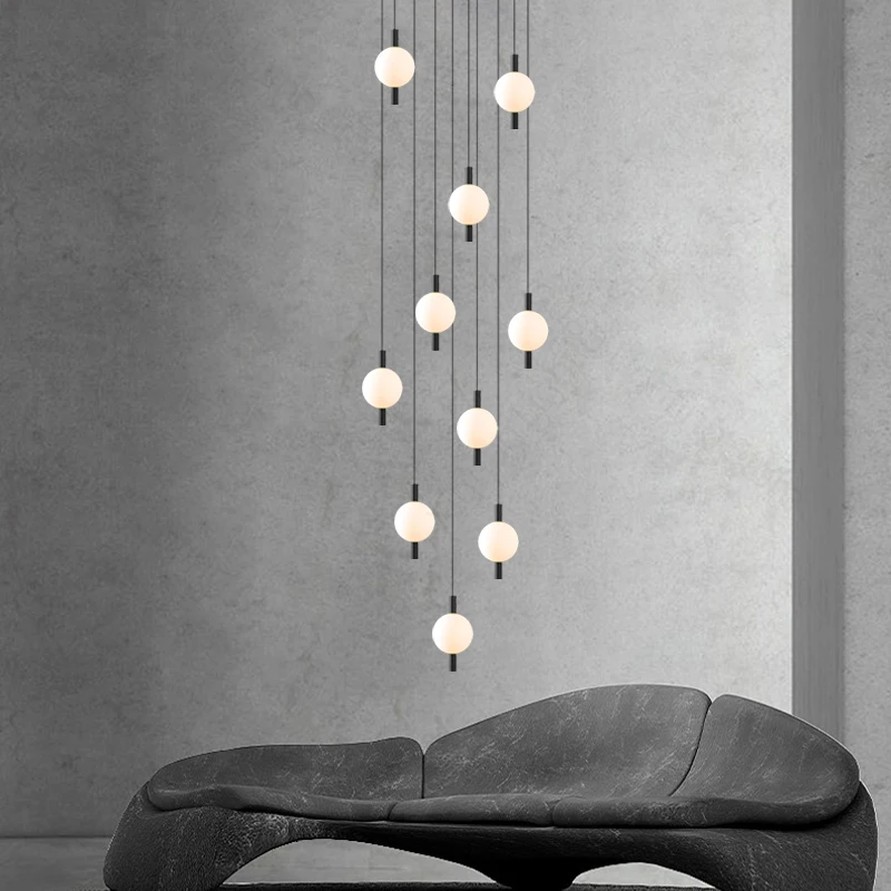 Nordic Style Furniture Decoration LED Chandelier Suitable For Kitchen Pendent Lamp Hanging Living Room Staircase Pendant Light