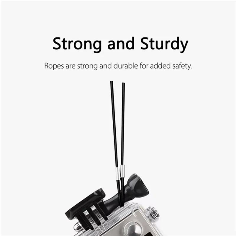 B24B Anti-Lost Wire Rope Safety Rope For Gopro 12 11 10 9 8 SJCAM AKASO Insta360 X4 X3 For DJI Osmo Action 4 Pocket 3