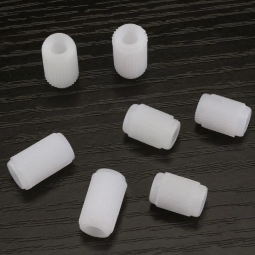 500pcs 16/18mm Plastic Connecting Nut Double Head Embedded Parts White Pass-Through Fasteners Bidirectional Three in One Screw