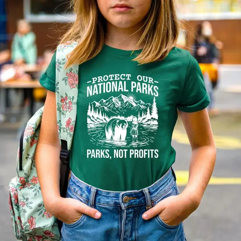 Parks Not Profits T Shirt Protect Our National Nature Conservation Eco Friendly Outdoor Adventure