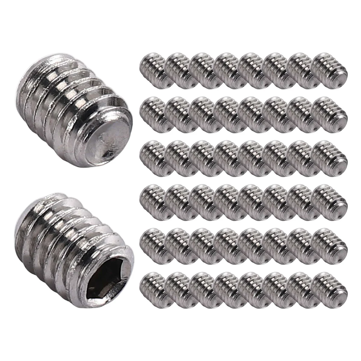 

50Pcs M2.5 x 3mm Stainless Steel Hex Socket Set Grub Screws Headless Cup Point