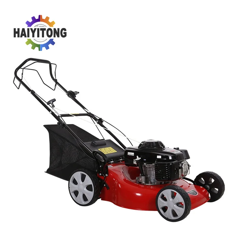 

Small Gasoline Lawn Mower 18 inch Self Propelled Lawn Trimmer 4 Stroke 18 inch Power Weeder Grass Cutter Household Garden