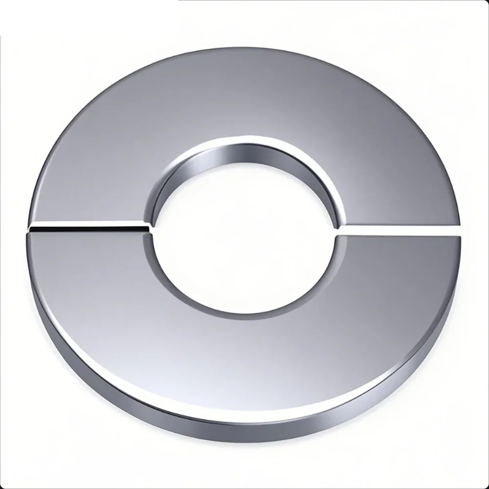 4 قطع من شفة مقسمة على الحائط، ملحقات غطاء أنابيب المياه المثبتة على الحائط من الفولاذ المقاوم للصدأ #4