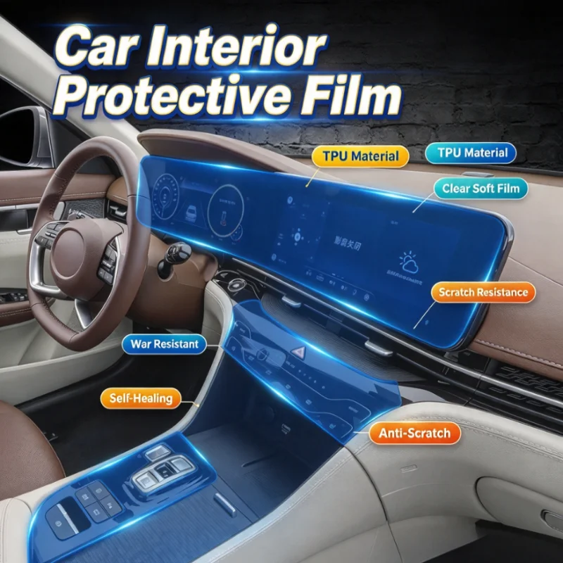 For 2021-2022 Beijing Hyundai Elantra interior center console navigation screen dashboard car TPU protective film