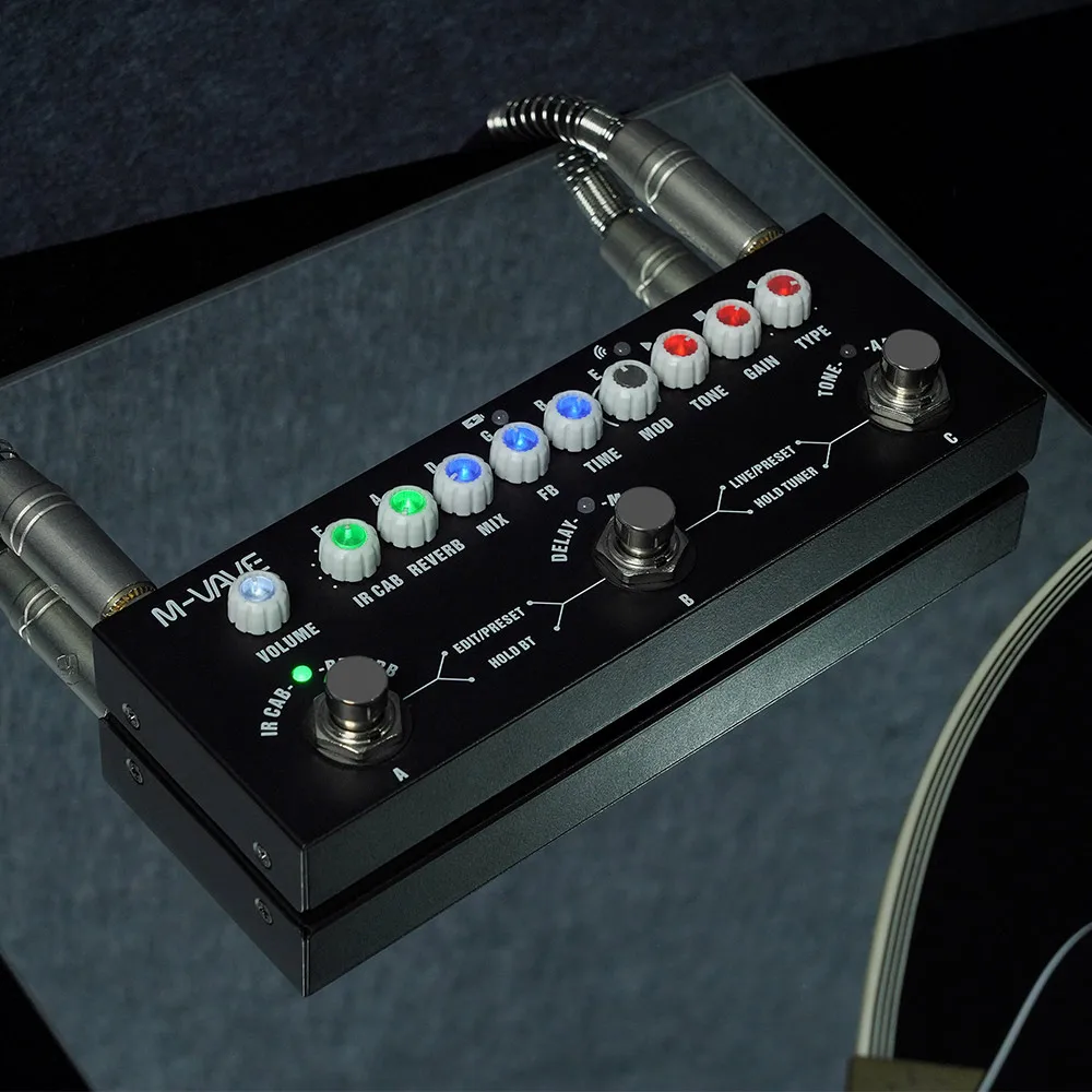 

M-VAVE Cube Baby Guitar Pedal, Multi-Effects with IR Loading, Delay Reverb Modulation Distortion, True Bypass for Live & Studio
