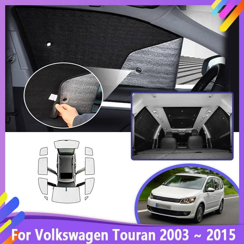 

Car Accessories For Volkswagen VW Touran 2003~2015 MK1 1T Auto Retractable Protection UV Protection Reflector Vehicle Sunshades