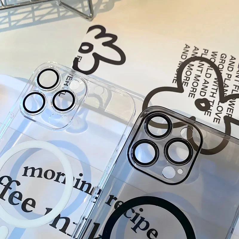 Matte Magnetic For Magsafe Case For iPhone 15 14 13 12 11 Pro Max Plus Wireless Charging Ultra Thin Translucent Hard PC Cover