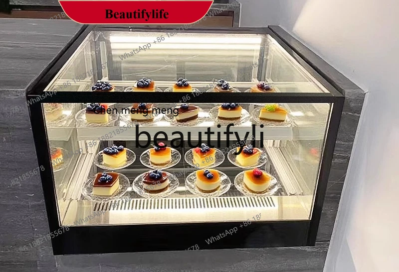 AB02 مقهى مخبز منصة مشروبات الحلوى المدمجة المعجنات المبردة عرض خزانة الفريزر