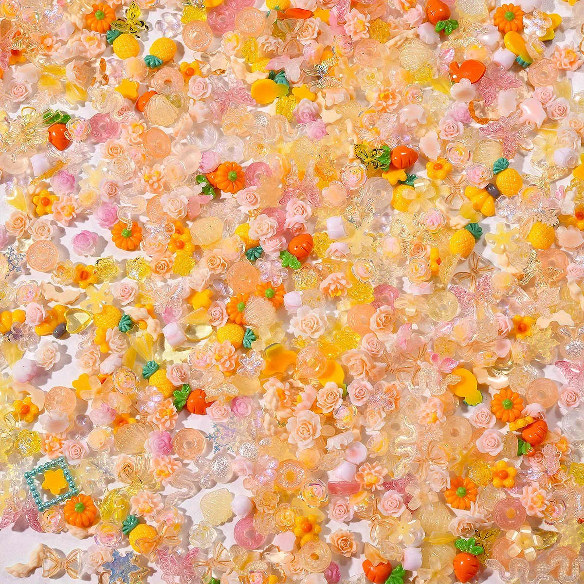 30 Uds. De lazo de manzana en forma de corazón, accesorios coloridos para decoración de uñas, dijes DIY, Artesanías hechas a mano, decoraciones de joyería para uñas de amor de dibujos animados