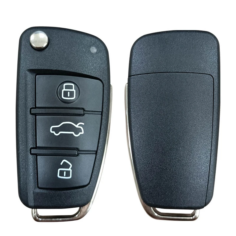 CN008025 Aftermarket Flip Remote Key 3 Buttons 433mhz ID48 FCC 8X0 837 220 D Remote Battery Clipped On Board For A-udi A1 Q3