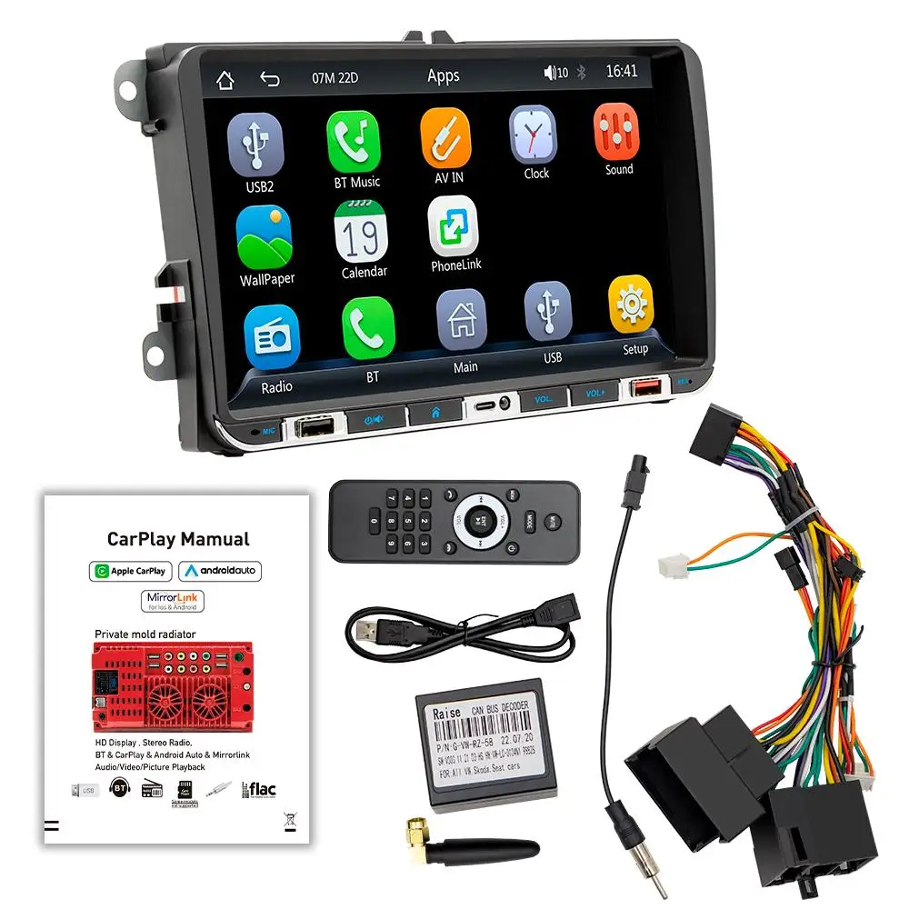 

DuoDton 2 Din 9 inch Android Car Radio GPS 4G WiFi DSP Carplay For VW / Volkswagen Skoda Octavia golf 6 touran passat polo Jetta