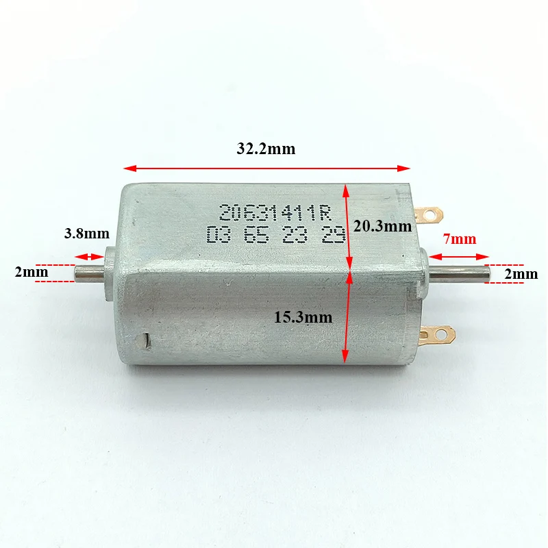 FK-180SH Micro Mini 180 Motor DC 3V 5V 6V 7.2V 9V Dual 2mm Shaft 20mm Electric Motor