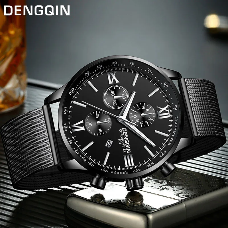 

Fashion Men's Watches Stainless Steel Casual Quartz Analog Date Wrist Watch Classic Exquisite Wrist Watches For Men Reloj Hombre