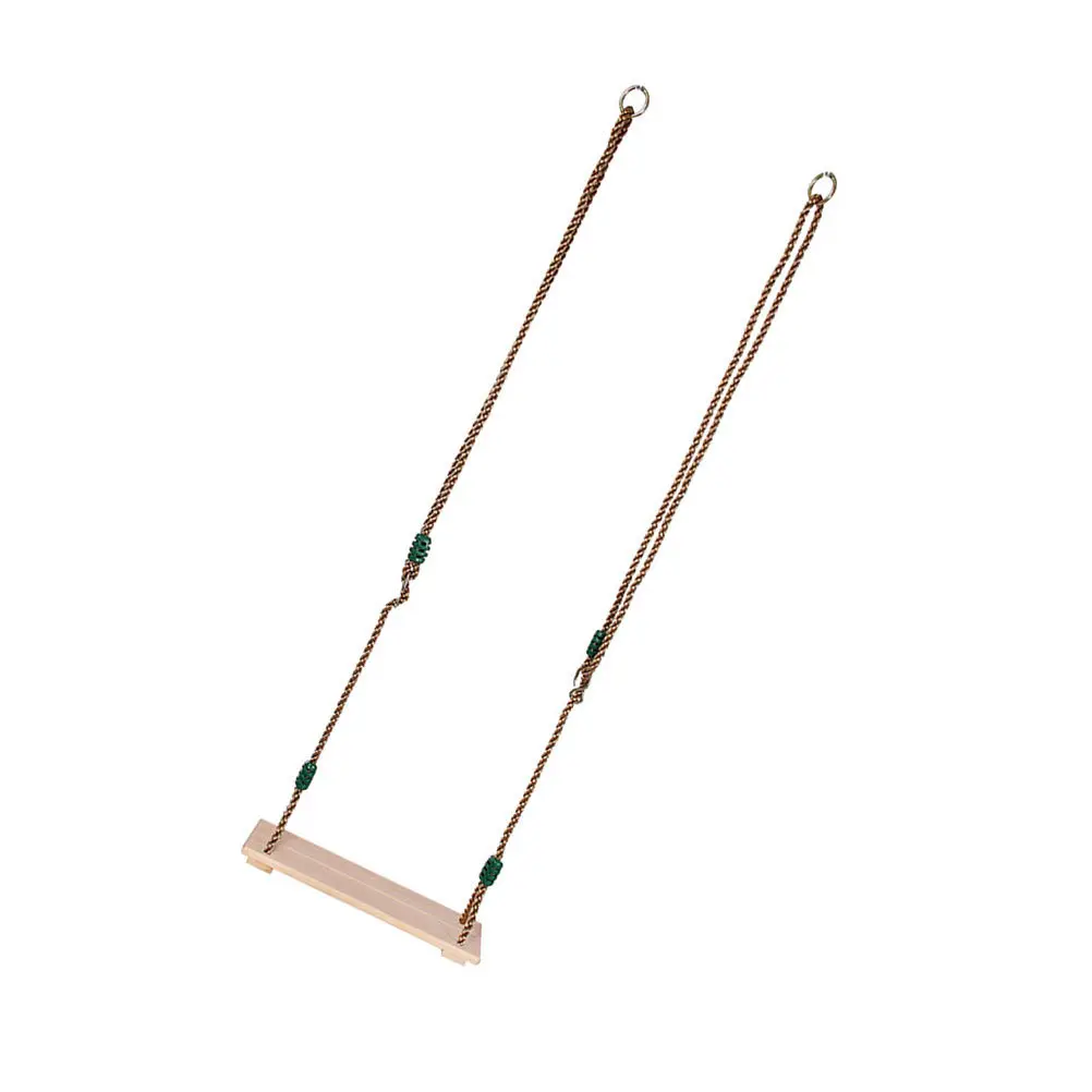Balançoire suspendue en bois, 1 pièce, corde de siège épaisse et large, longueur réglable, balançoire d'extérieur pour aire de jeux pour adultes et enfants, balançoires d'arbre suspendues