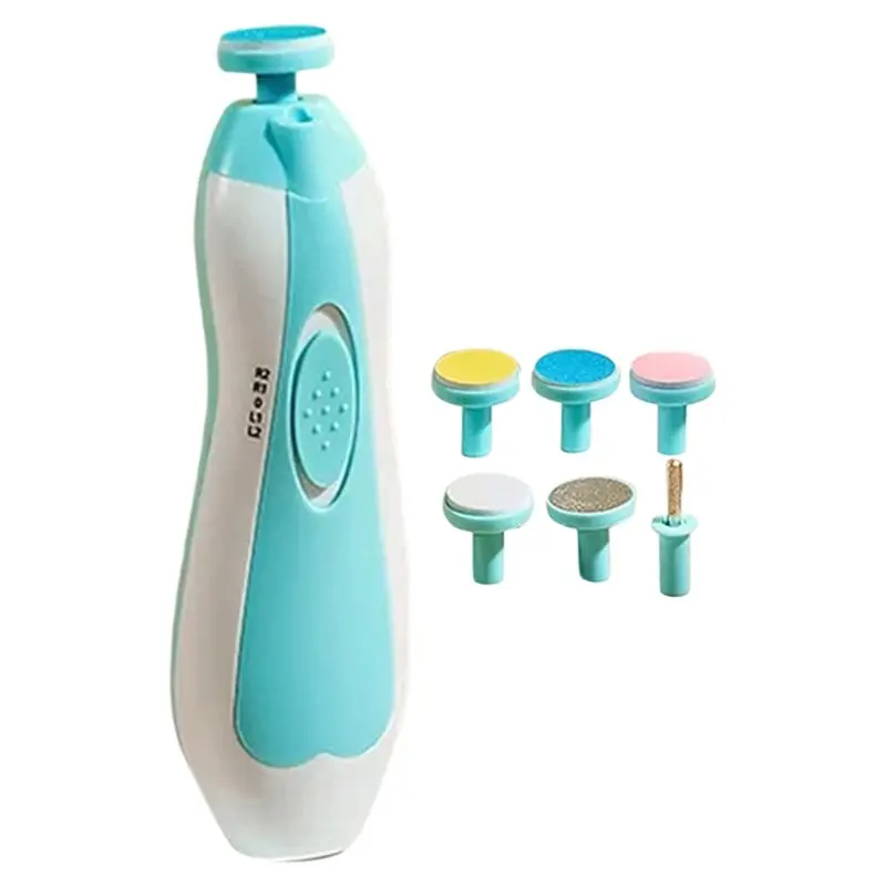 N04R Kids Nail File Clippers Electric Baby Nail Trimmer Multifunctional Toes Cutter Manicure Tool Set No Battery