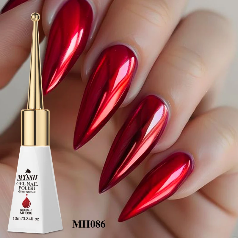 

10 мл Красный Синий Металлический Гель-лак Для Ногтей Розовый Красный Золотой Серебристый Зеркальный Эмалированный Гель УФ Светодиод Полуперманентный Блестящий Лак Для Ногтей
