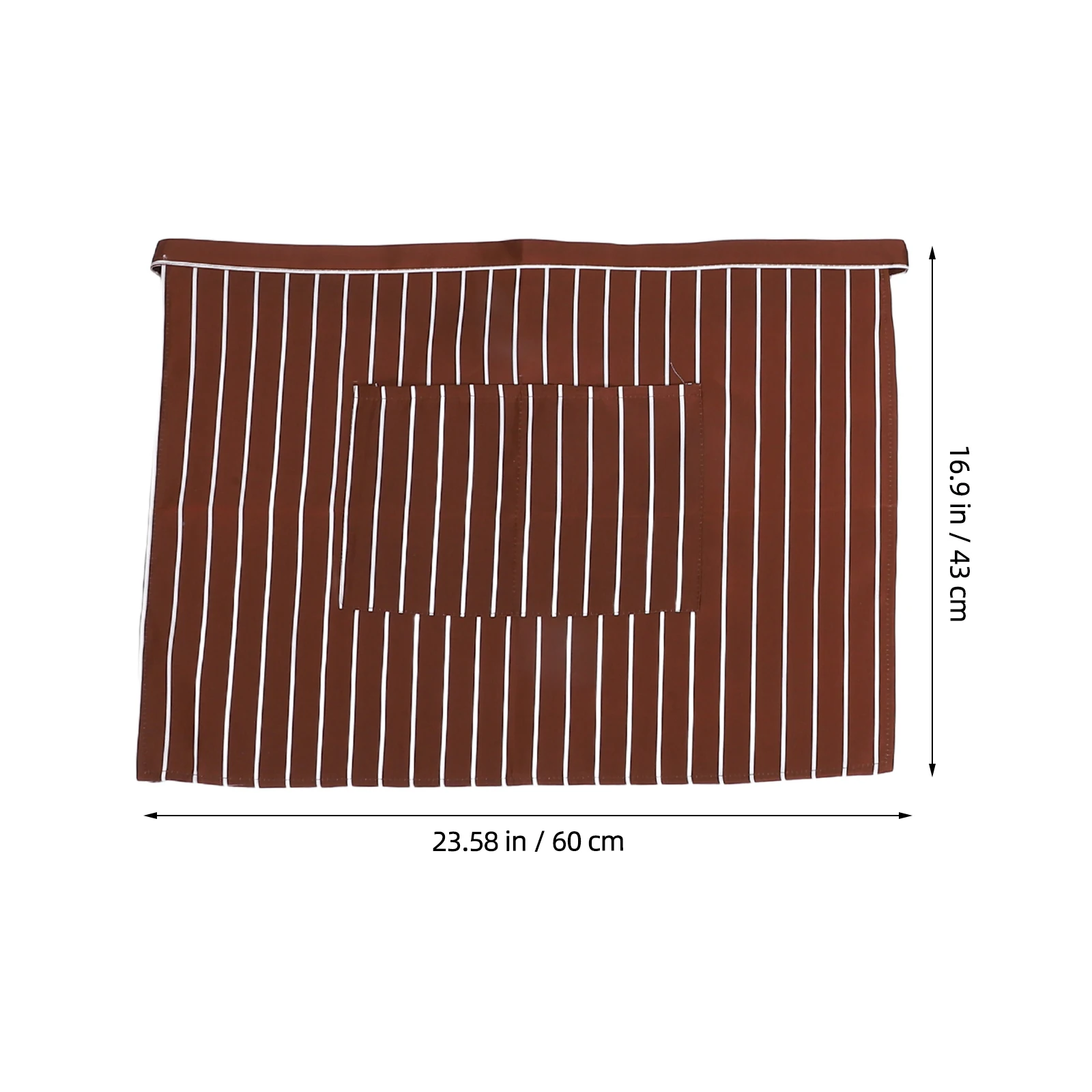 Grembiule da cameriera con tasche, 2 pezzi - Elegante grembiule a righe per camerieri, baristi, lavoratori del fast food, servizio in cucina, pasticceria