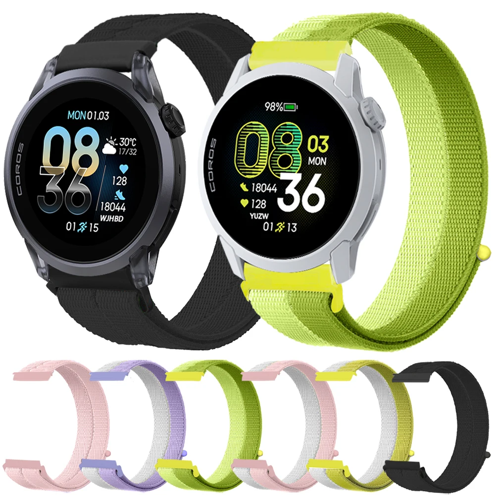 20mm 22mm Loop Band For COROS APEX 4 2 Pro/PACE 4 3 2/APEX 42 46mm Nylon Bracelet for Suunto VERTICAL 2/Race 2/S Women Men Strap
