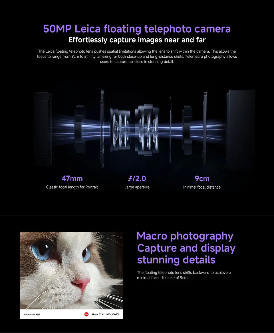 Xiaomi MIX Flip Smartphone Global Version New Snapdragon 8 Gen 3 CPU 512GB ROM 50MP Leica Camera Foldable Display NFC