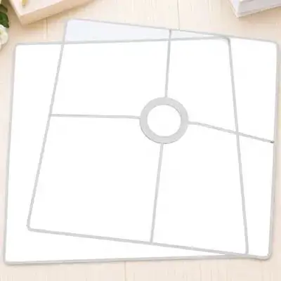 

Iron Square Lampshade Frame 30Cm Sturdy Light Cage Guard Lamp Shade Ring Fitter for DIY Lighting Accessories Pendant Floor