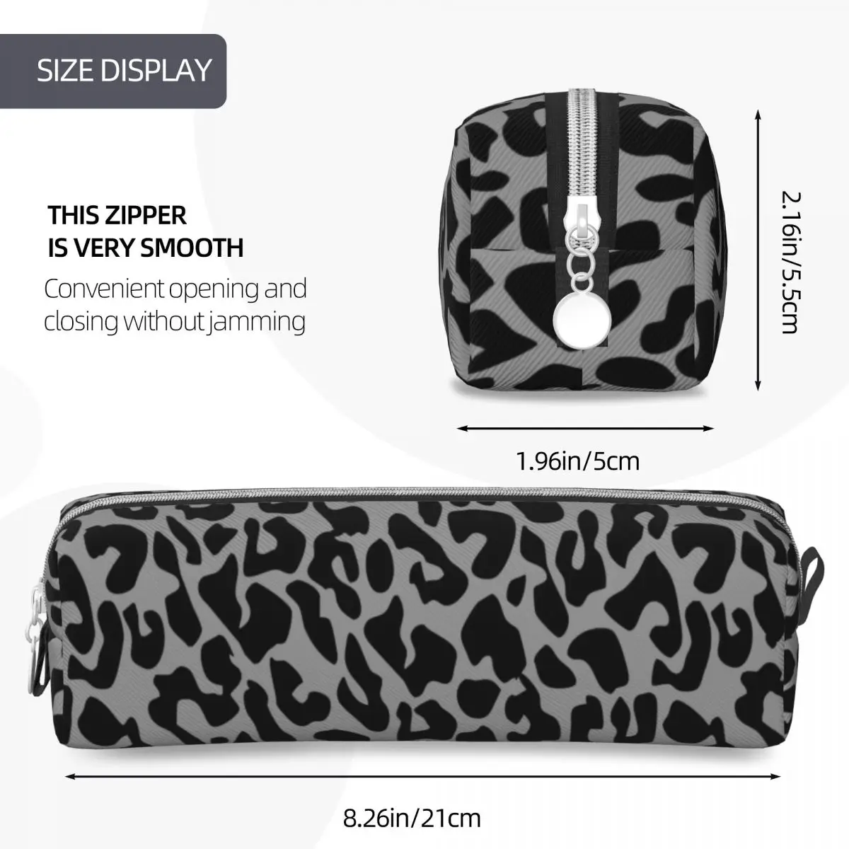 Imagem -04 - Black Leopard Pencil Cases Cheetah Animal Pencilcases Grandes Bolsas de Armazenamento para Meninas e Meninos Papelaria Cosmética Escolar Estudantes