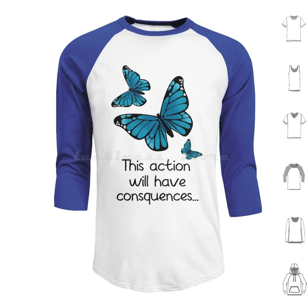 Consequences ( Life Is Strange ) Hoodies Long Sleeve Life Strange Blue Fly Cute Consequence Action Rewind Game Games