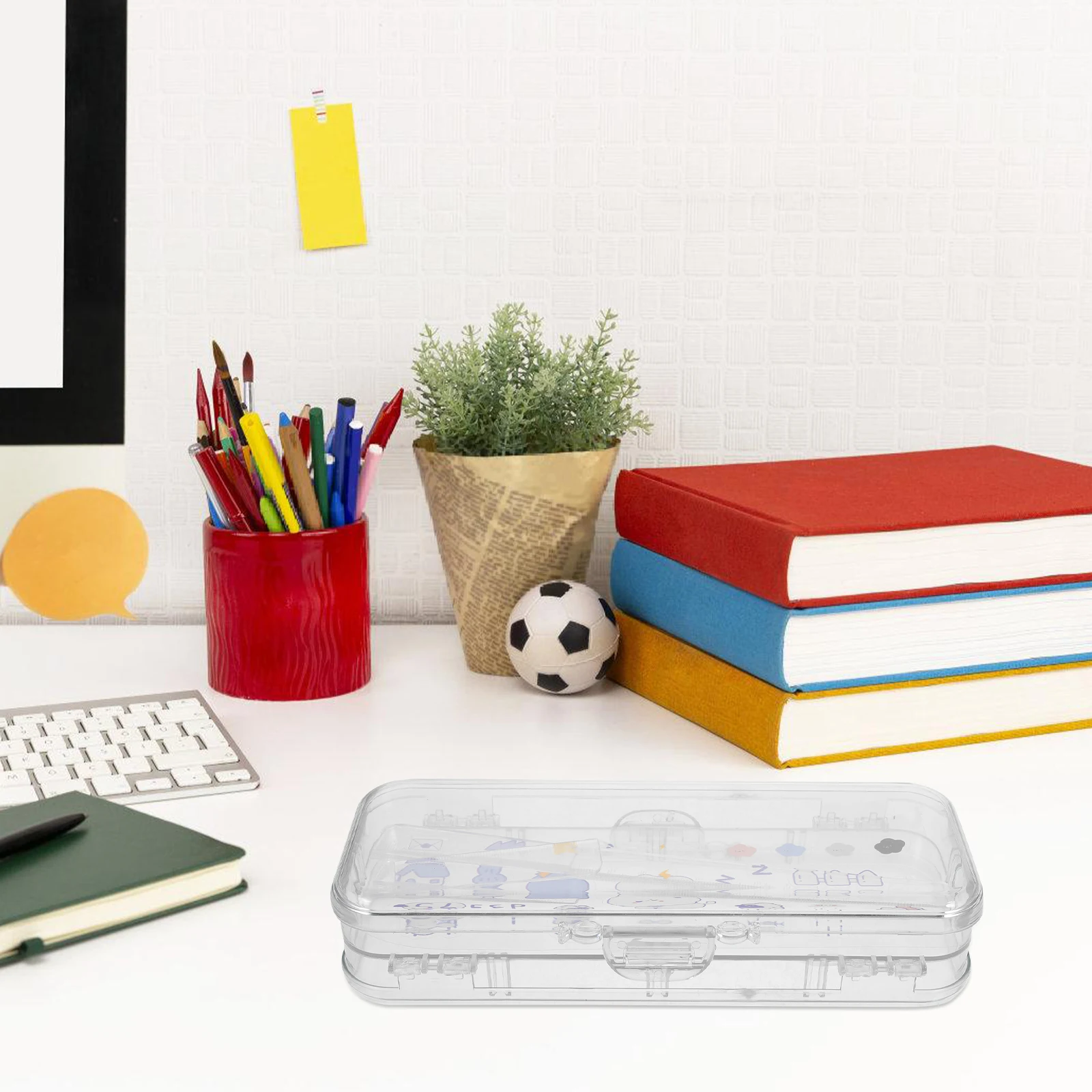 1pc Plastic Doos Schets Lichtgewicht Pen Opbergdoos Briefpapier Organisator Compacte Draagbare Potloodhouder Herbruikbare Potlood