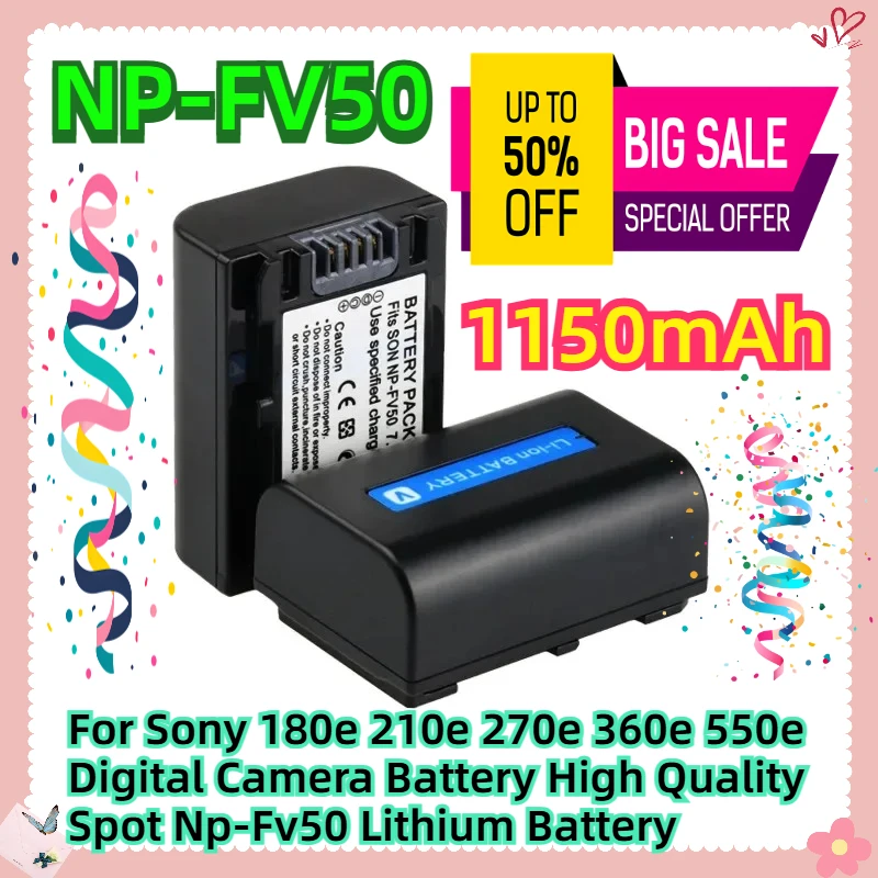 

NP-FV50 1150mAh For Sony 180e 210e 270e 360e 550e Digital Camera Battery High Quality Spot Np-Fv50 Lithium Battery