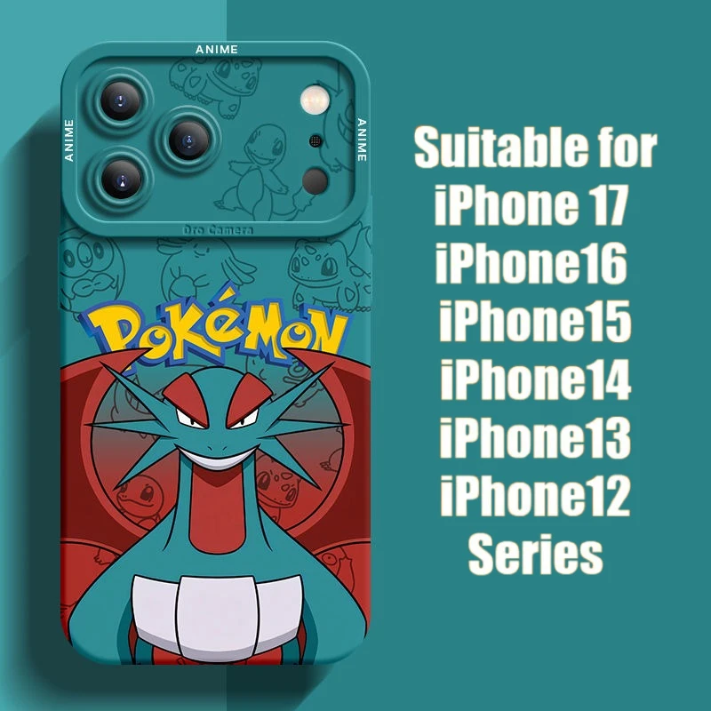 เคสโทรศัพท์ลายโปเกมอน ลูเกีย ซาลาเมนซ์ อาร์คานีน สำหรับ Apple iPhone 17 16 15 14 13 12 Pro Promax  วัสดุอ่อนนุ่ม ป้องกันการกระแทก เหมาะเป็นของขวัญ