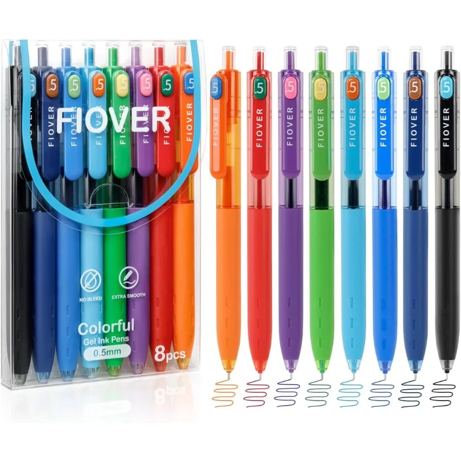

Цветные гелевые ручки 0,5 мм, быстросохнущие чернила, тонкие гладкие письменные разноцветные ручки для путешествий, школьные принадлежности, подарки для Nues и Te