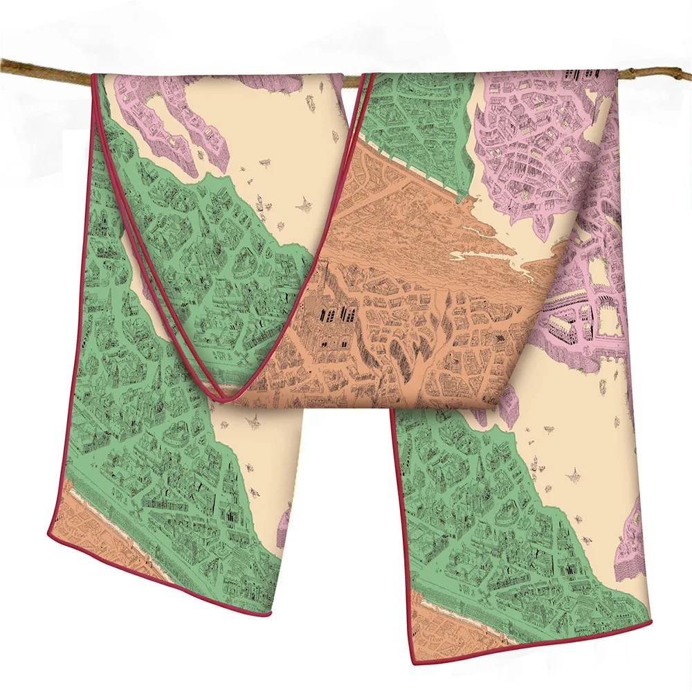 

Horse City Twill Scarf 150CM 40CM Long Shawls Woman Scarves for Neck Hair Accessories Bag Belt Decoration Christmas Gift