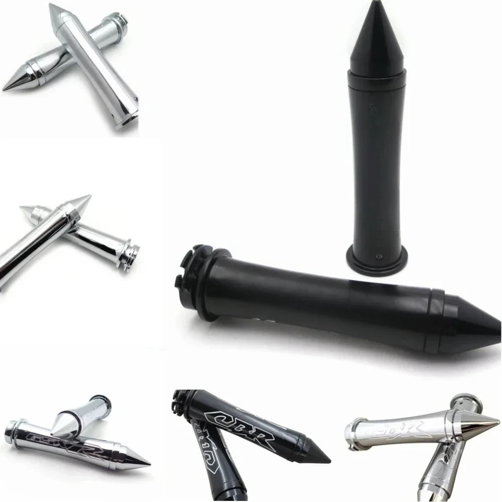 

Motorcycle Custom 7/8" 22mm Chrome/Black Handlebar Grip For Suzuki GSXR Hayabusa,Honda CBR 600 F3 F4i 1000RR,Yamaha YZF R6 R6S