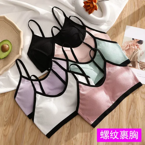 Imagen 1 del producto Lencería Sexy 3D, Sujetador deportivo sin costuras, Top sin tirantes y espalda descubierta, Bralette de realce, ropa interior de mujer, ropa interior de algodón para niñas y mujeres