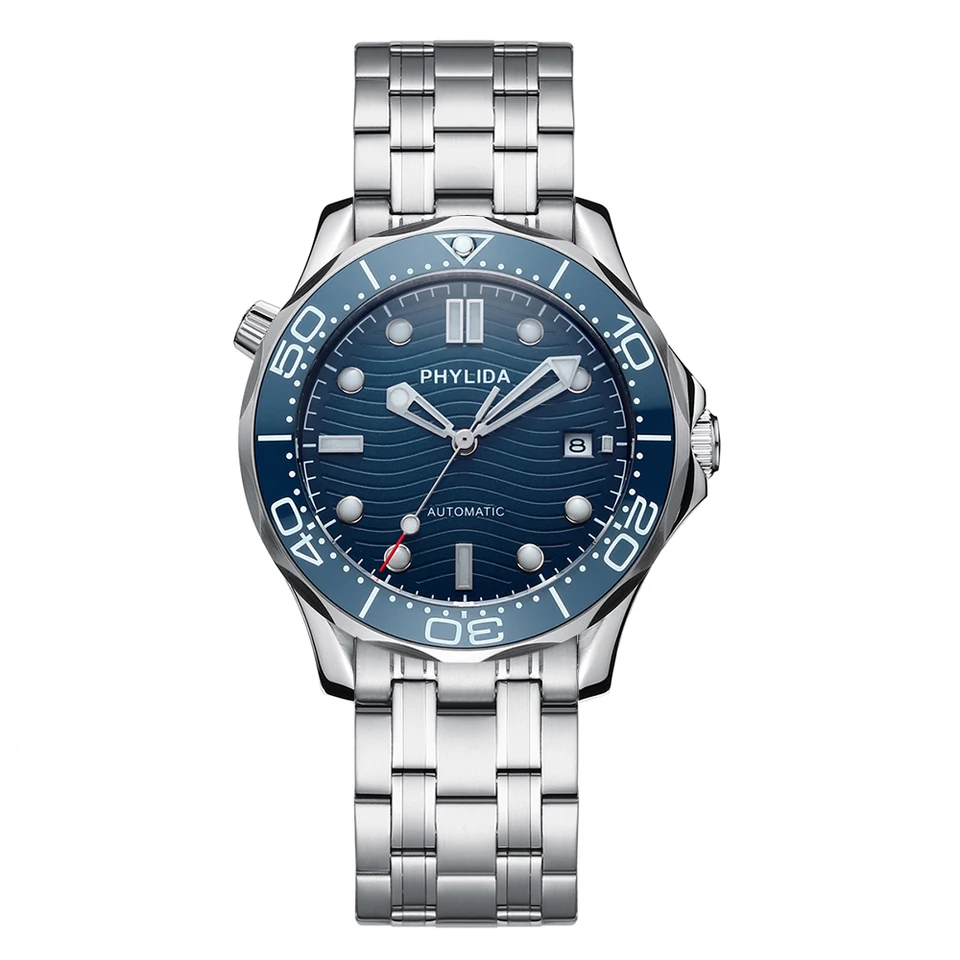 PHYLIDA 20BAR 200M Water Resistant Blue Wave JAPAN MIYOTA