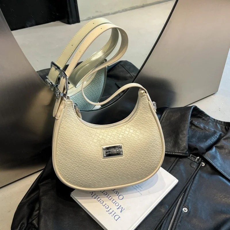 

Elegant Leather Women's Shoulder Bag High-End Luxury Brand Famous Designer Trendy Vintage Daily Bag