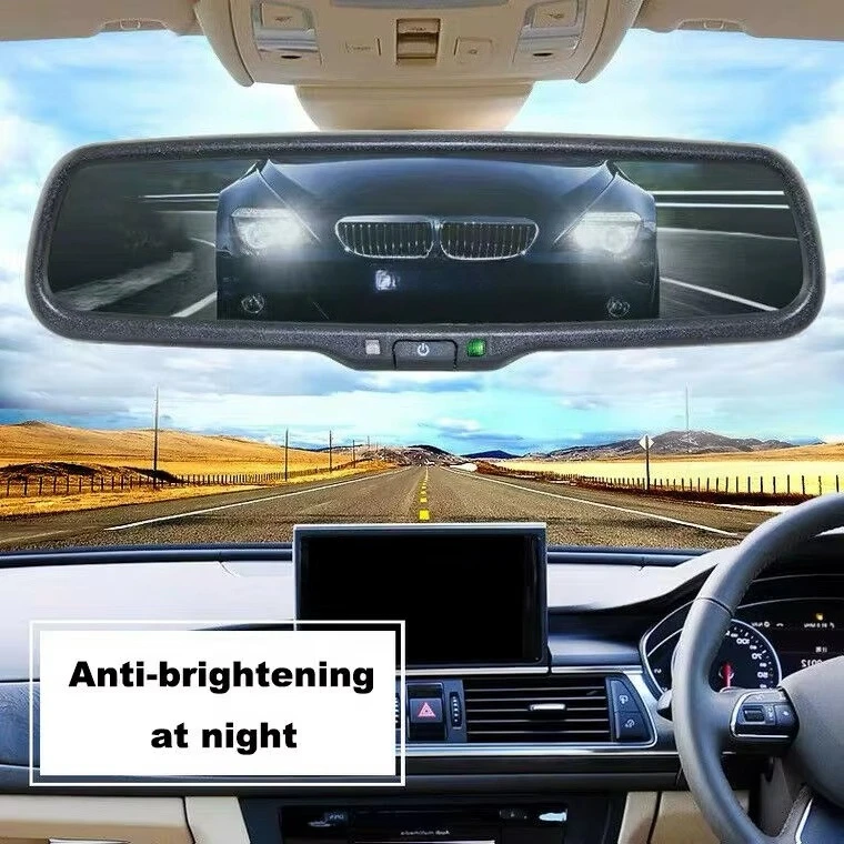IPoster 5in Dashcam Dual Lens 4K DVR Car Rear View Mirror Monitor Loop-recording With Adas And BSD And AI Tracking Dashcam
