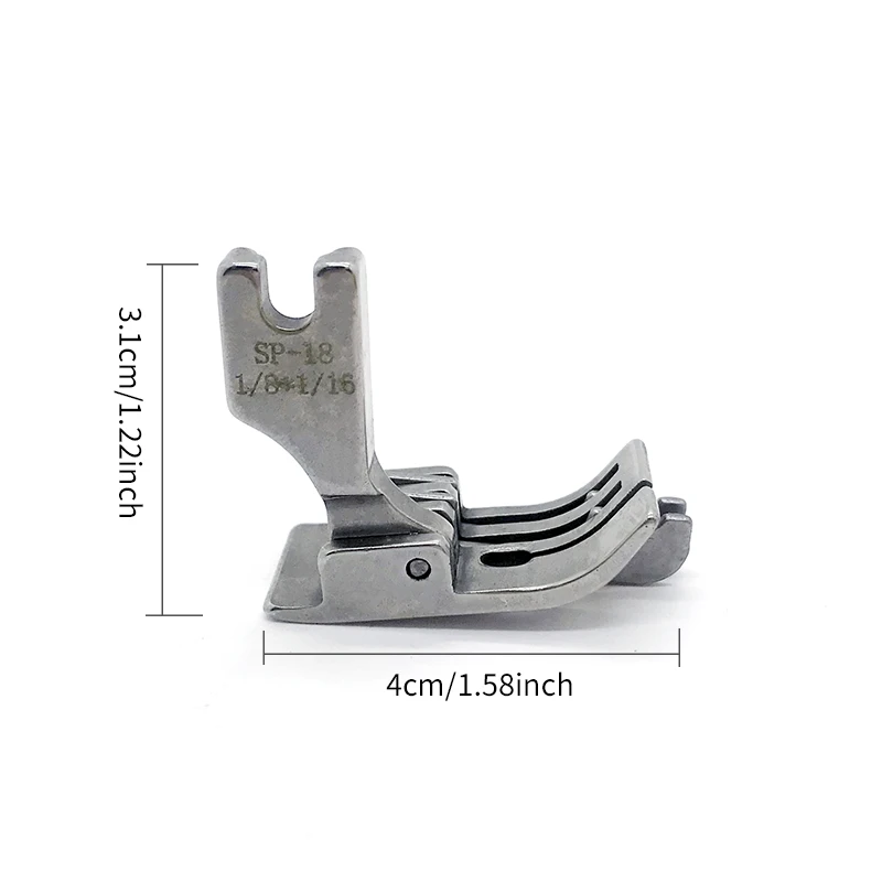 Industrial flat car double cut double line presser foot, jeans back pocket tangent line