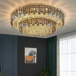 Modern Luxury Crystal Hanging Chandelier for Living Dining Table Room Restaurant Home Decoration Household Led Lighting Fixtures