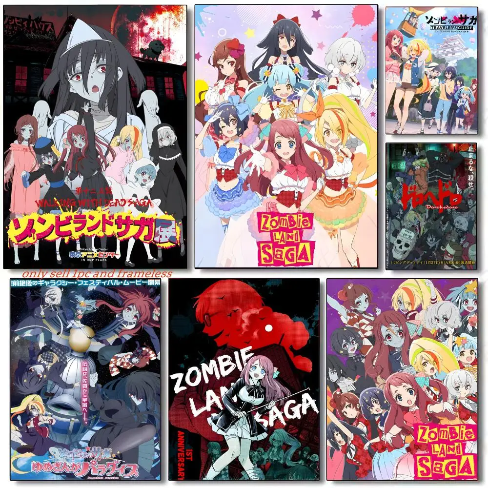 Anime Z-Zombie Land Saga Cartoon Poster Poster painting with prints Home bedroom living room decoration gift