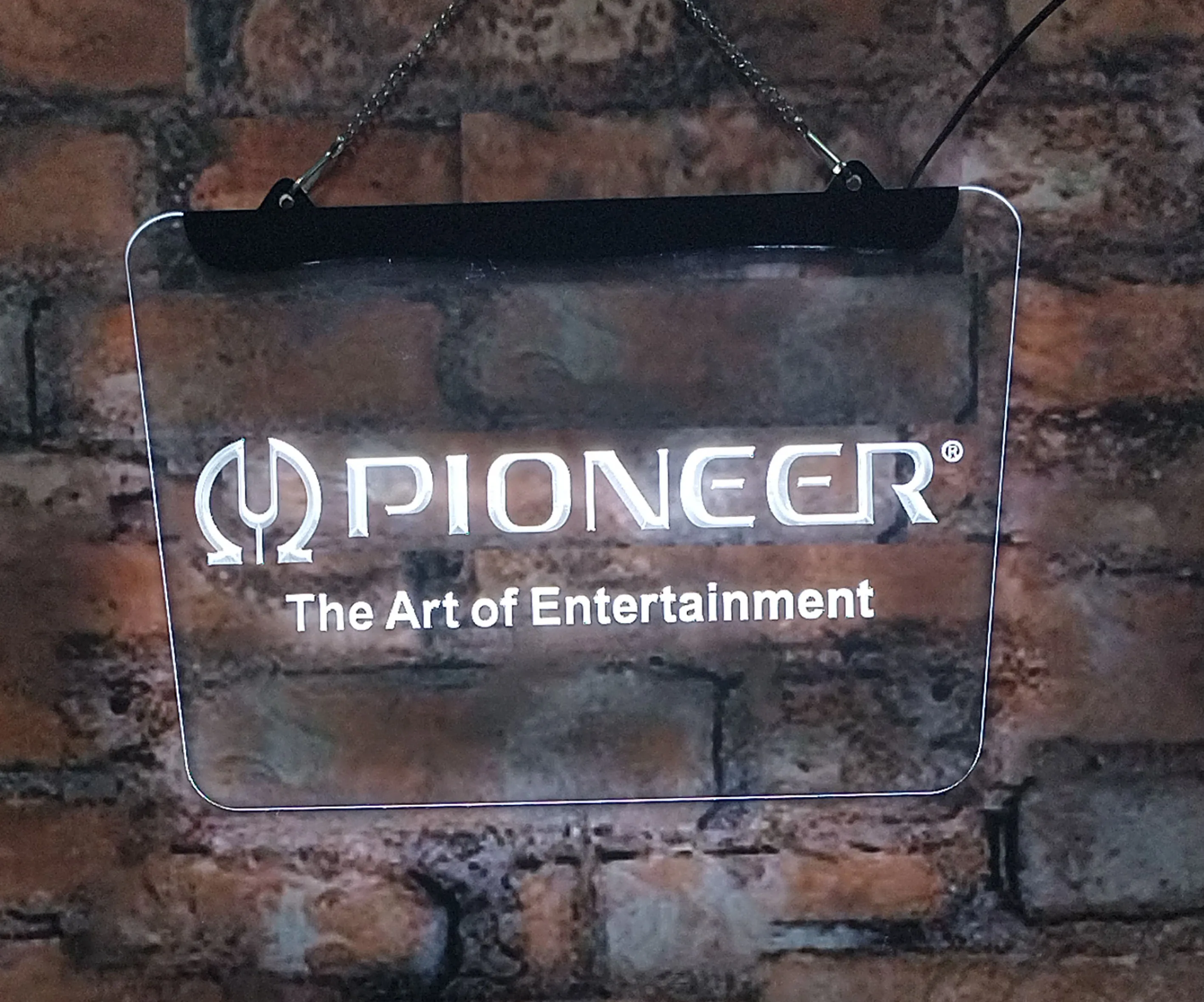 Pioneer VU Showcases Neon Sign Acrylic Board Room Decoration, Indoor Luminous Wall Art, Yellow Red 30*40 for Store Men's Cave