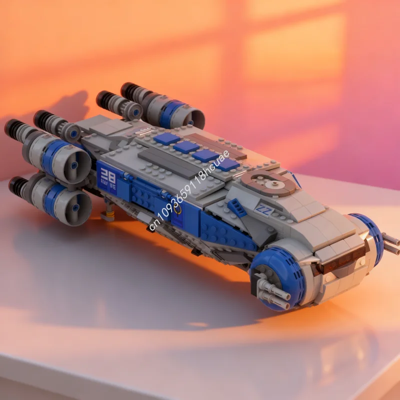 

934pcs MOC Star Battle Resistance I TS Transport Full Interior Model Building Blocks Architecture Christmas Gifts Toys Brick