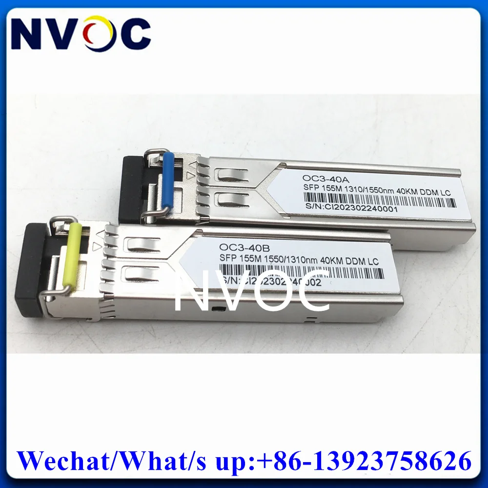 5Pair Megabit Bi-directional Simplex Single Mode SFP Module 40km 1310/1550nm 155M SM Single LC/SC DOM Optical Fiber Module